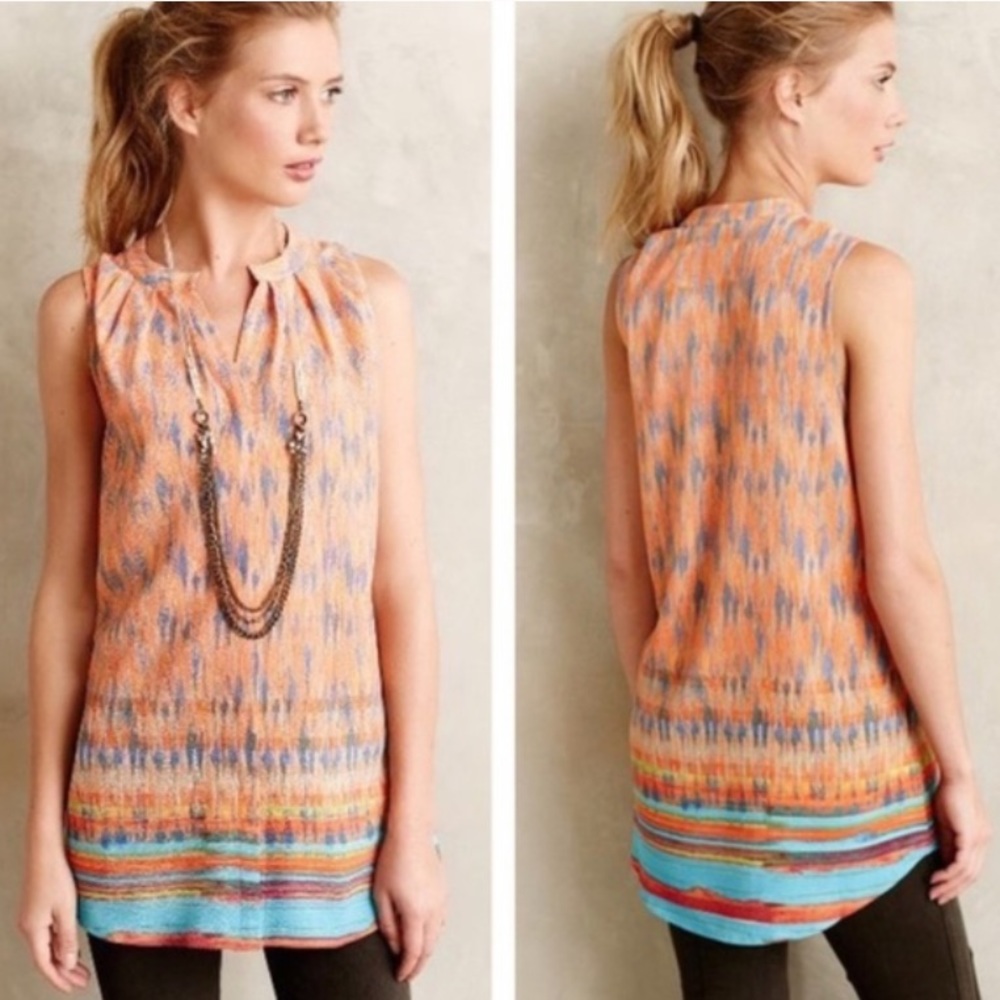 Anthro Maeve northern flicker colorful tunic